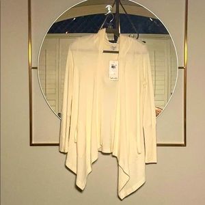 Splendid off white XS long cardigan with hood *New